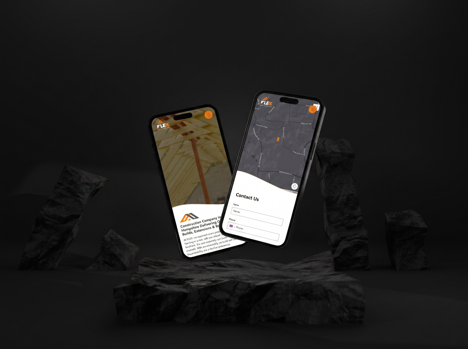FLEX Construction website hero