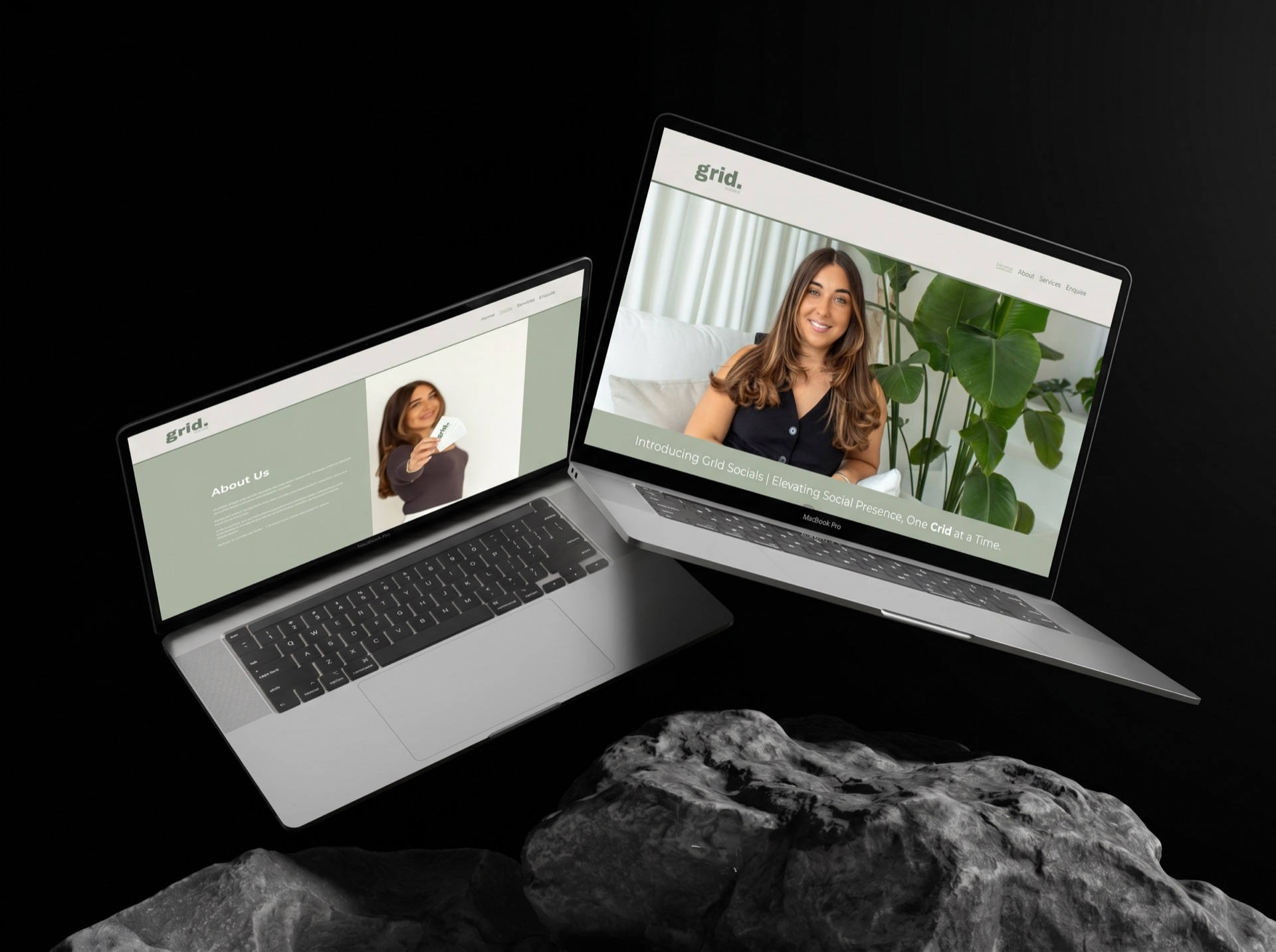 Grid Socials agency website hero