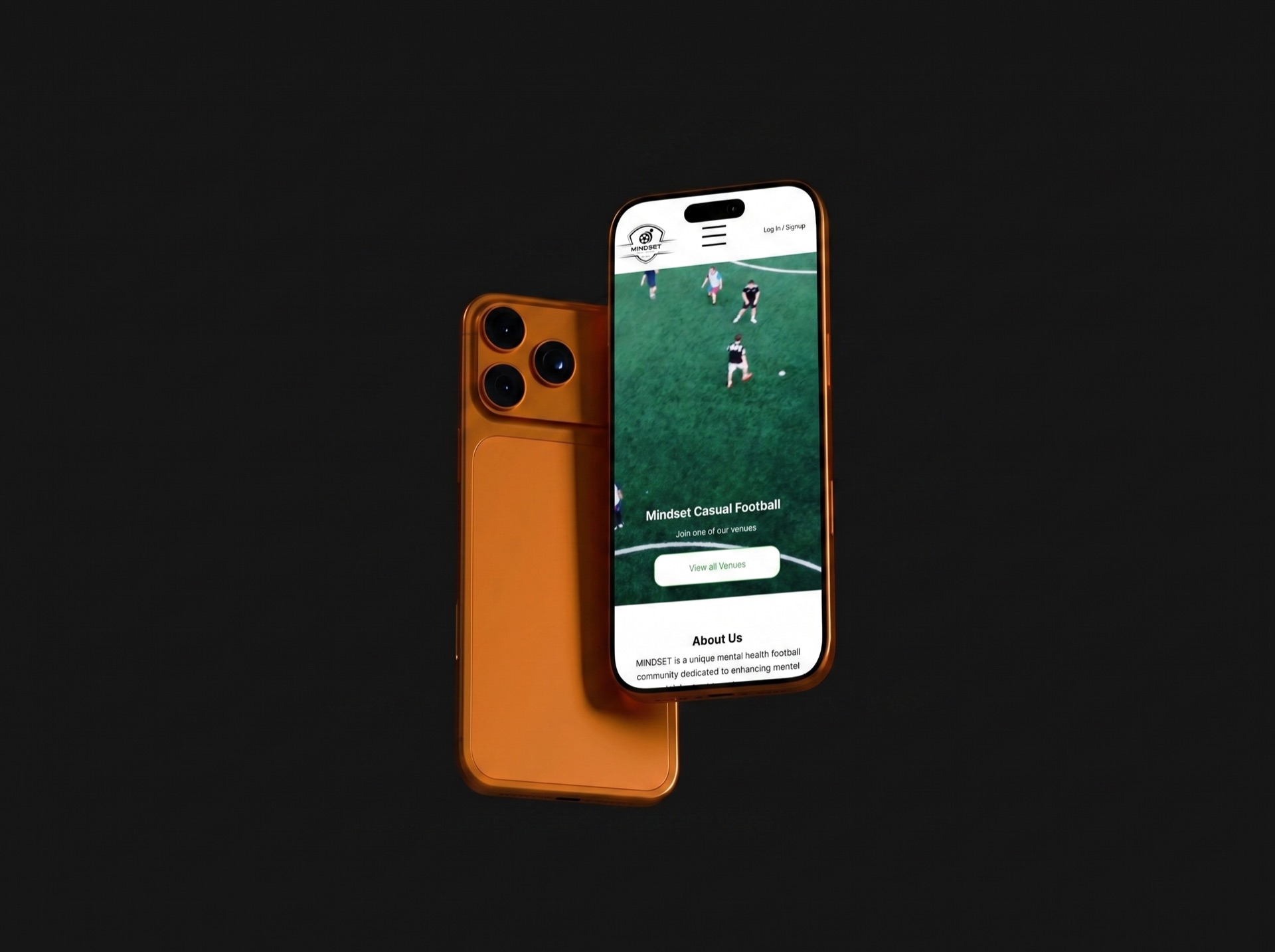 Mindset Casual Football website hero